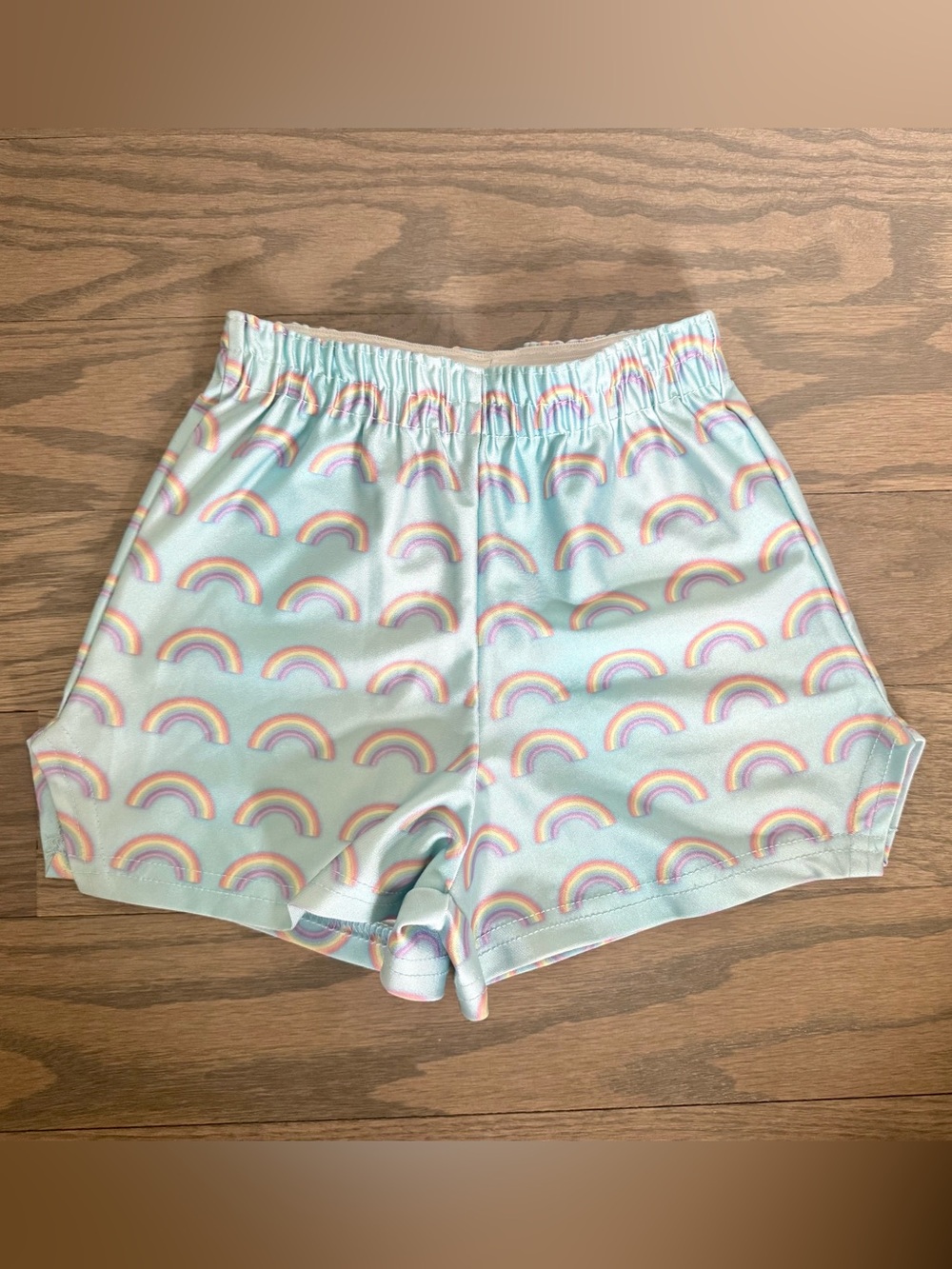 Terez Girl's Blue Pastel-Rainbow Shorts